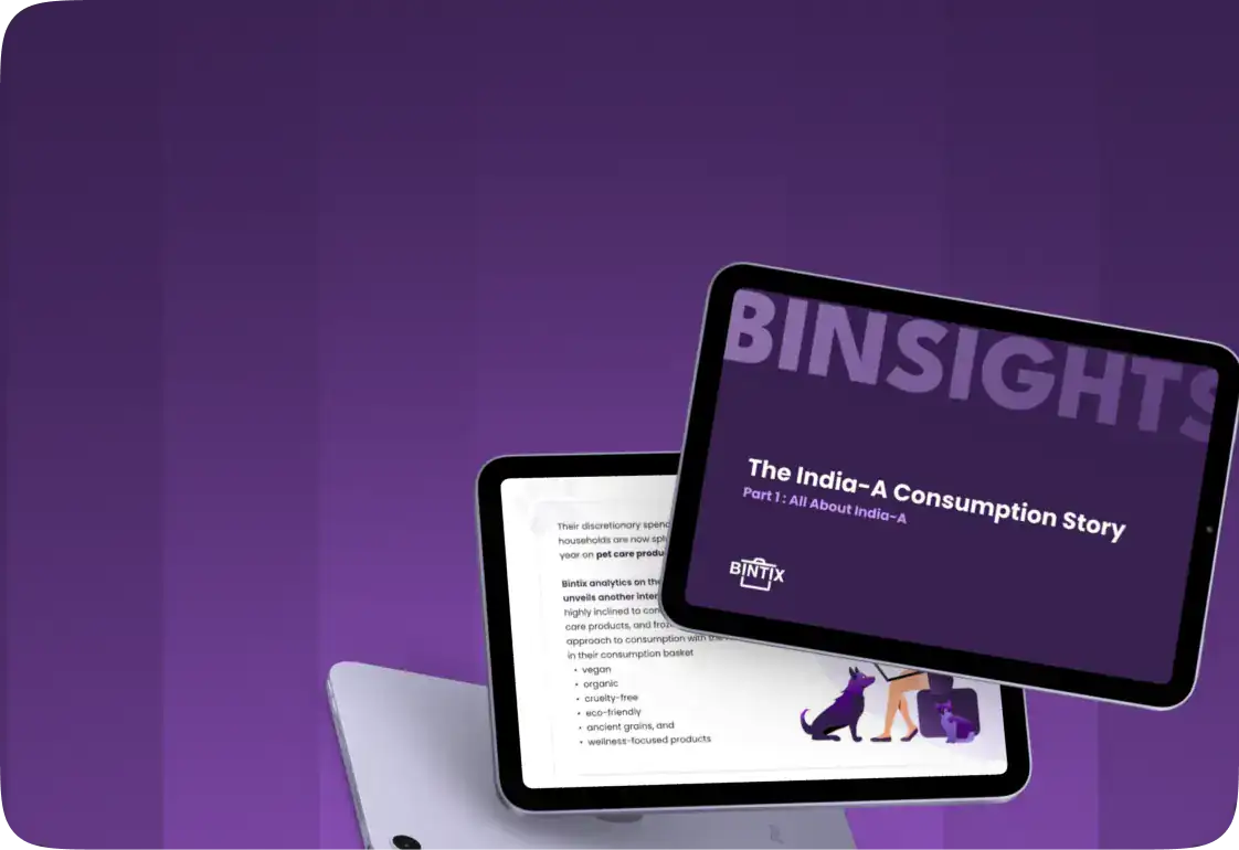 Binsights dashboard showing household purchase insights