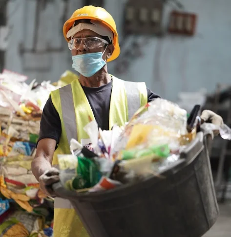 Waste being sorted and processed at a Bintix facility